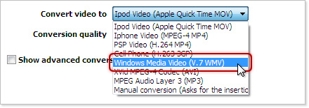 YouTube to zune